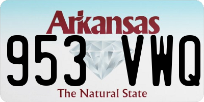 AR license plate 953VWQ