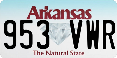 AR license plate 953VWR