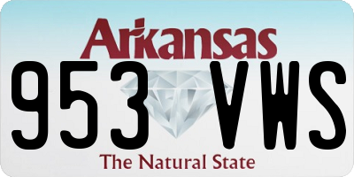 AR license plate 953VWS
