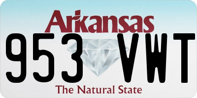 AR license plate 953VWT