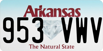 AR license plate 953VWV