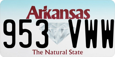 AR license plate 953VWW