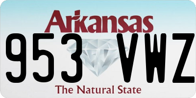 AR license plate 953VWZ