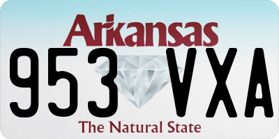 AR license plate 953VXA