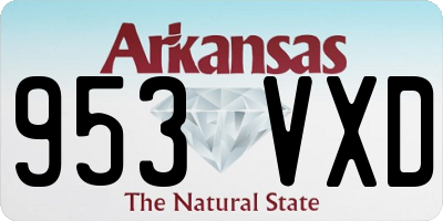 AR license plate 953VXD
