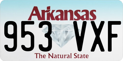 AR license plate 953VXF