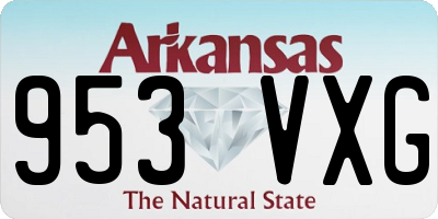AR license plate 953VXG