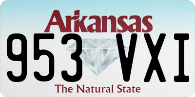 AR license plate 953VXI