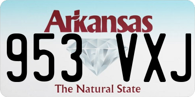 AR license plate 953VXJ