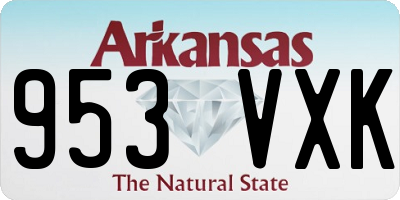 AR license plate 953VXK