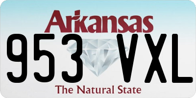 AR license plate 953VXL