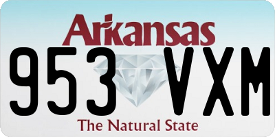 AR license plate 953VXM