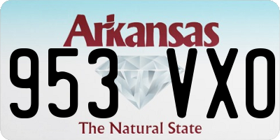 AR license plate 953VXO