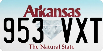 AR license plate 953VXT