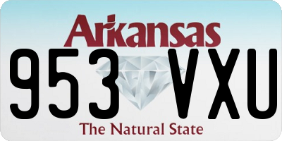 AR license plate 953VXU