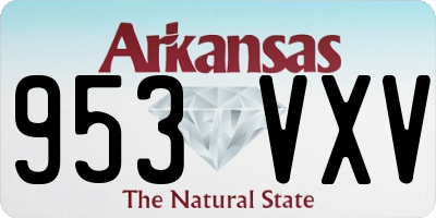 AR license plate 953VXV