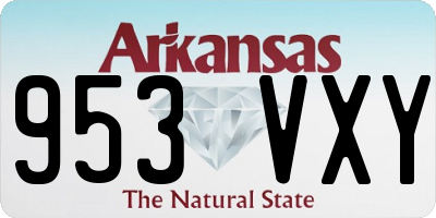 AR license plate 953VXY