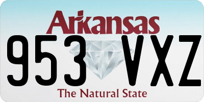 AR license plate 953VXZ