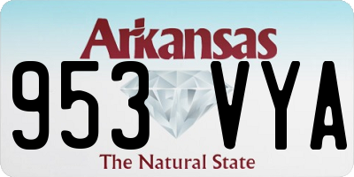 AR license plate 953VYA