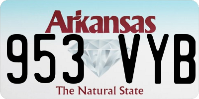 AR license plate 953VYB