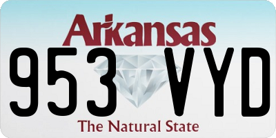AR license plate 953VYD