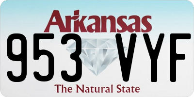 AR license plate 953VYF