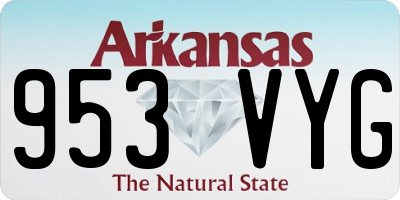 AR license plate 953VYG