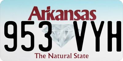 AR license plate 953VYH