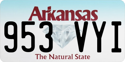 AR license plate 953VYI