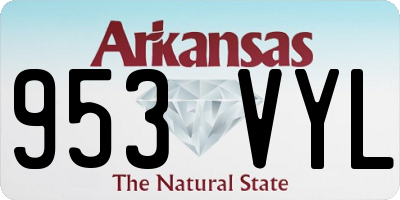 AR license plate 953VYL