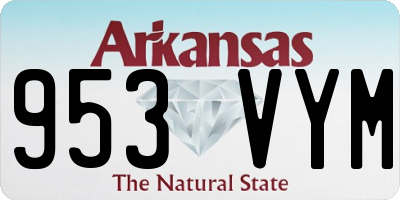 AR license plate 953VYM