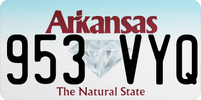 AR license plate 953VYQ