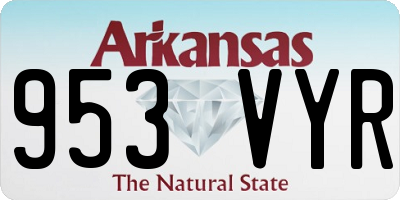 AR license plate 953VYR