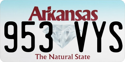 AR license plate 953VYS