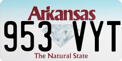 AR license plate 953VYT