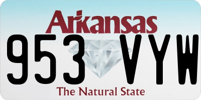 AR license plate 953VYW