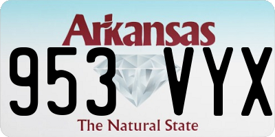 AR license plate 953VYX