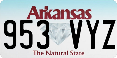 AR license plate 953VYZ