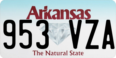 AR license plate 953VZA
