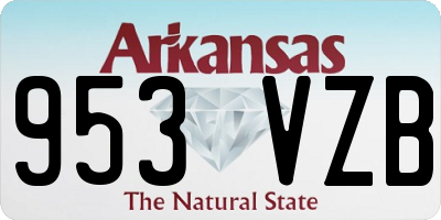 AR license plate 953VZB
