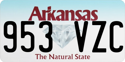 AR license plate 953VZC