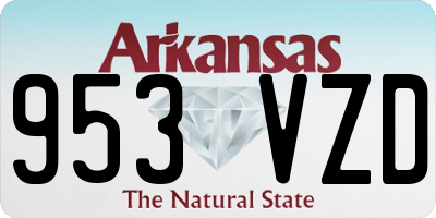 AR license plate 953VZD
