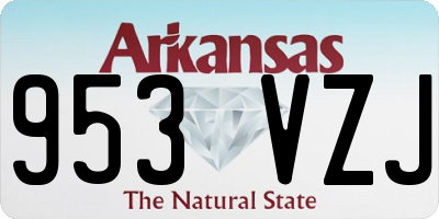 AR license plate 953VZJ
