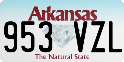 AR license plate 953VZL