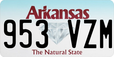 AR license plate 953VZM