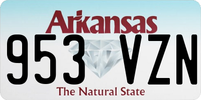 AR license plate 953VZN