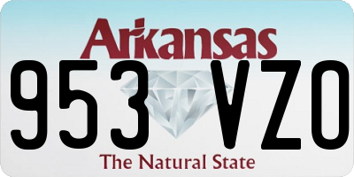 AR license plate 953VZO