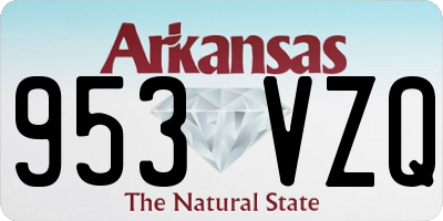 AR license plate 953VZQ