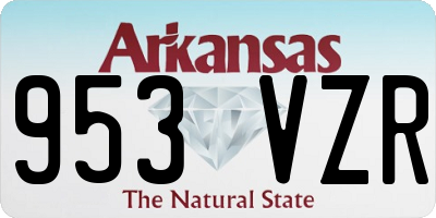 AR license plate 953VZR