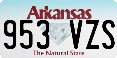 AR license plate 953VZS